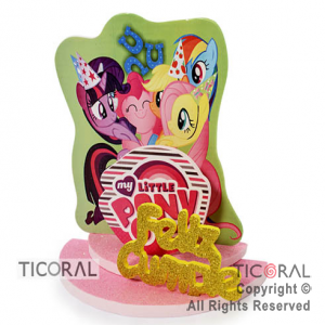 ADORNO LITTLE PONY GOMA EVA FELIZ CUMPLEA�OS X1